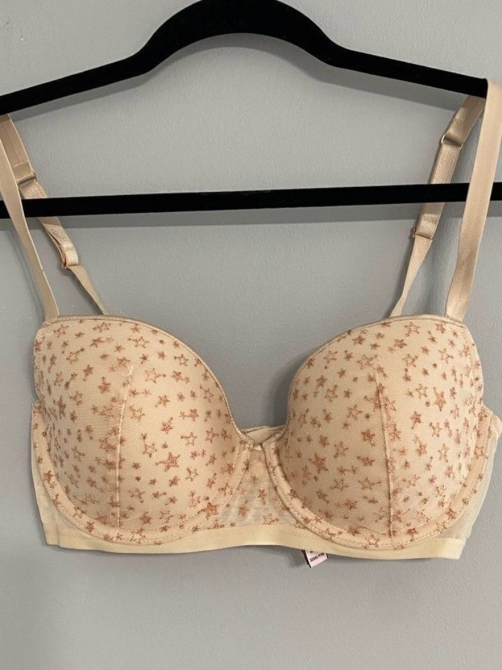 Victoria's Secret Dream Angels Cream/Nude Lined Demi Bra size 32DD/32E